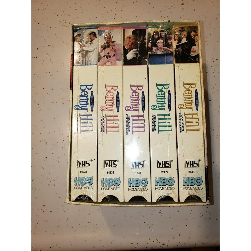 Benny Hill Complete 5 VHS Tapes Movies Sealed HBO Golden Series NEW READ